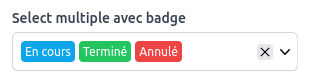 Select avec multiple badges