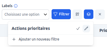 Filtres enregistrés