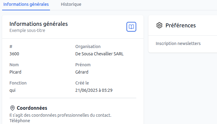 Écran de visualisation