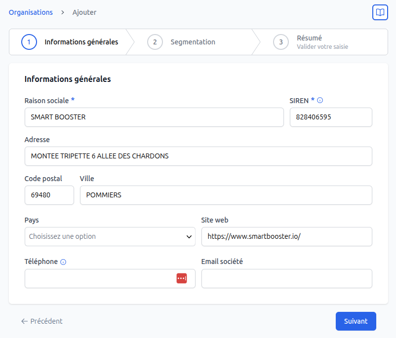Formulaire par étape