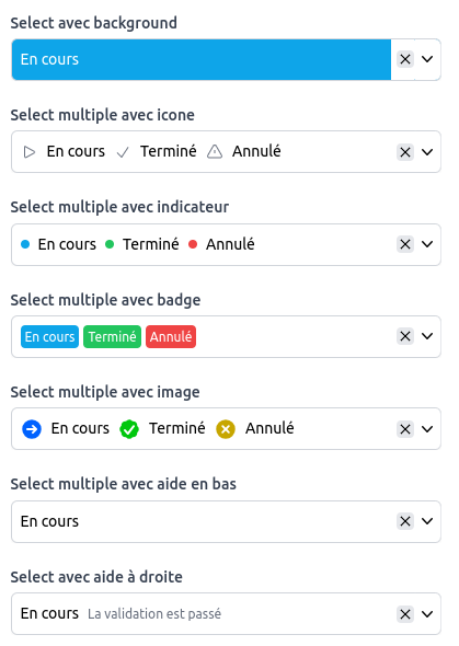 Form exemple de select
