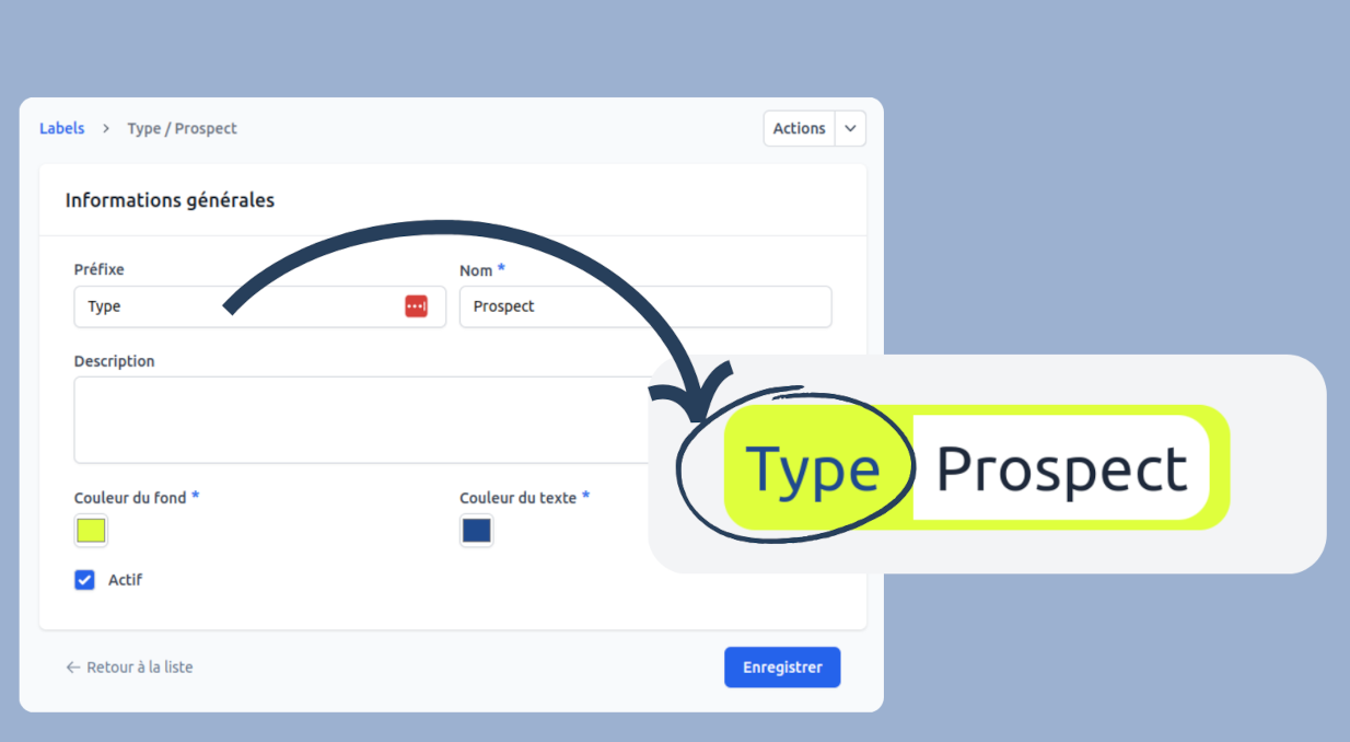 Gestion du préfixe des labels