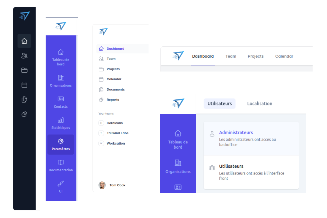 Thème menu de navigation