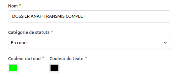 Exemple d'édition d'état d'un workflow